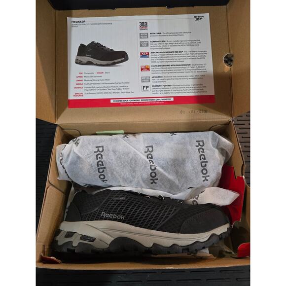 Reebok Work Men's Heckler Seamless Athletic Oxford Composite Toe Men's Size 6 W - Picture 7 of 8